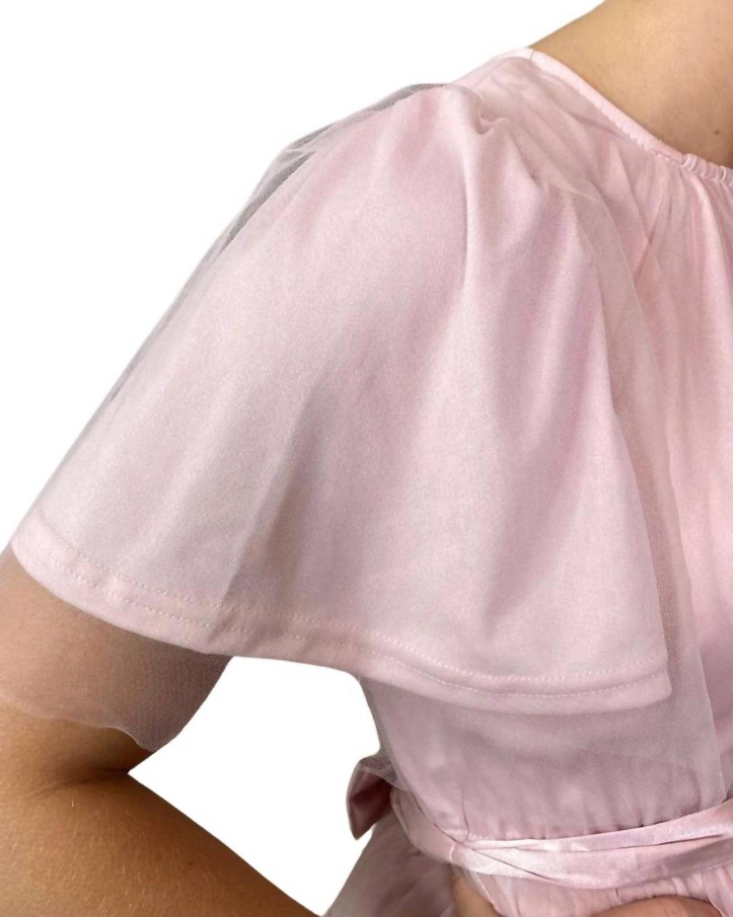Blu Pepper Tulle Midi Dress Light Pink - Picture 3 of 7