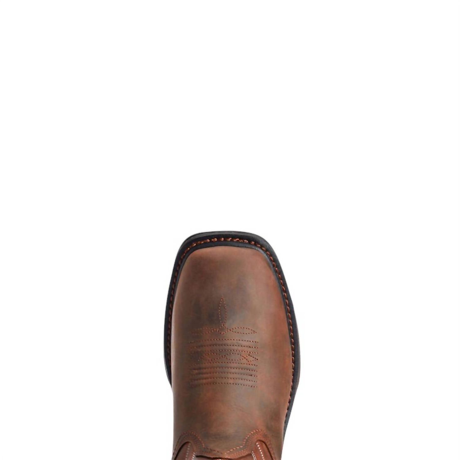 Ariat men's big rig waterproof work boot - soft toe Dark Brown - Picture 5 of 41