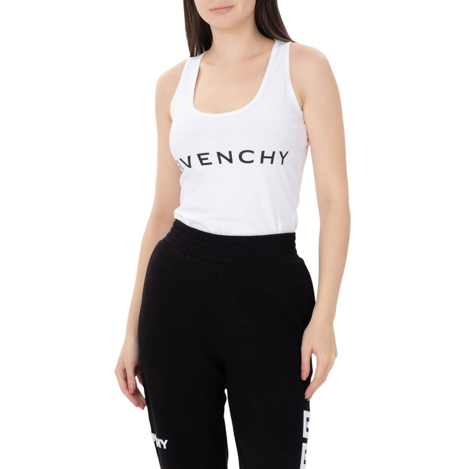 Pre-owned Givenchy Tank Top In White/black