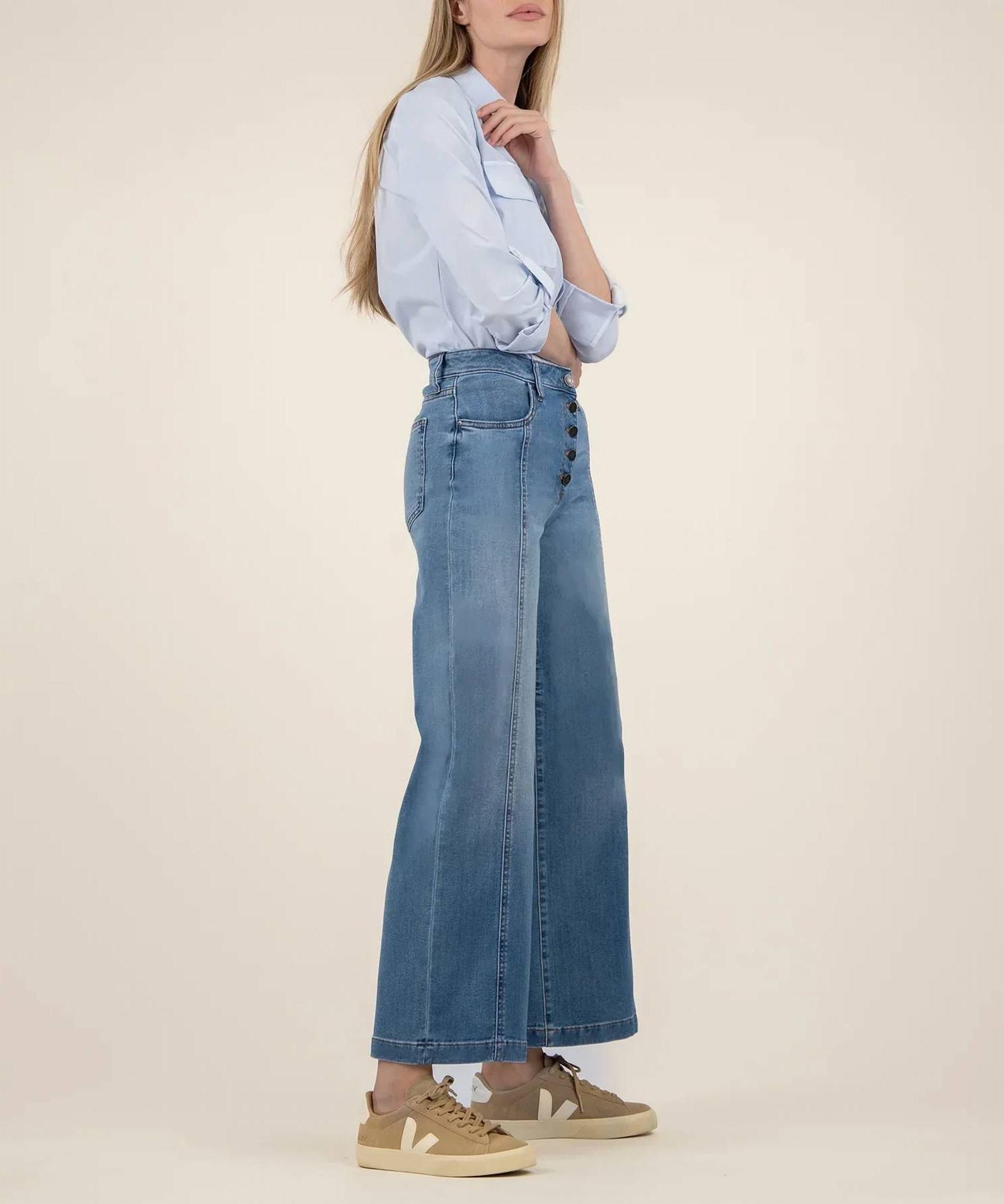 Kut From The Kloth meg high rise wide leg jeans Lightening - Picture 4 of 11
