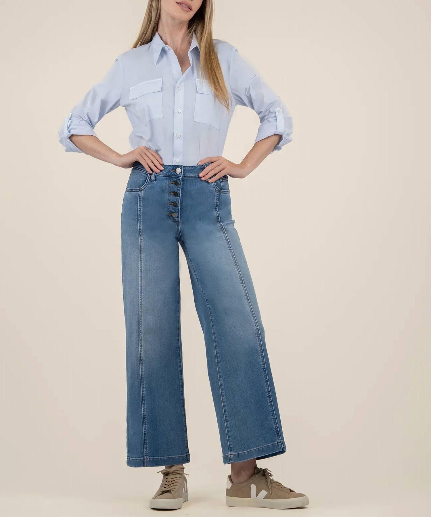 Kut From The Kloth meg high rise wide leg jeans Lightening - Picture 2 of 11