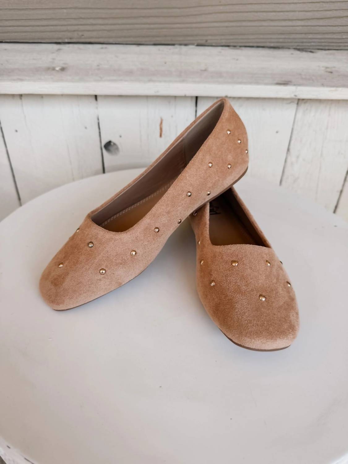Corkys Footwear Women’s Dont Be Rude Flat Shoes Camel Faux Suede