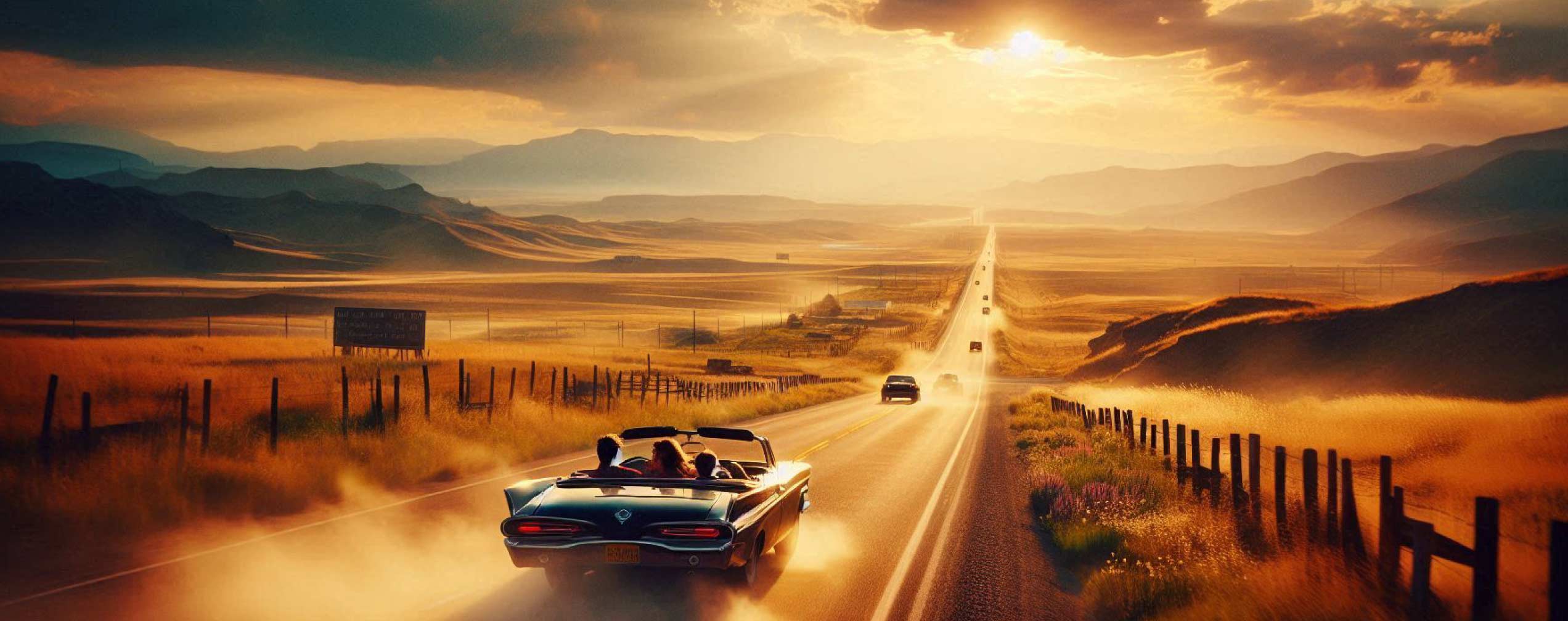 Country Rock Road Trip Scene