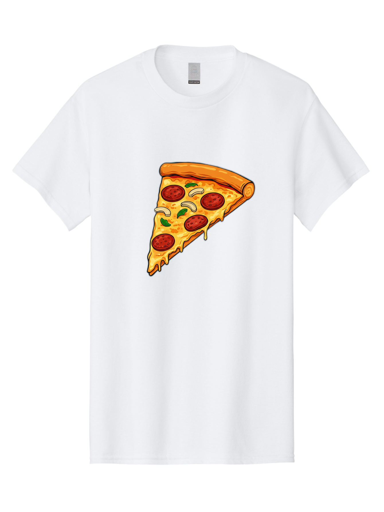 Pepperoni-Pizza-Slice-13 Mens Graphic Tee, 100% Cotton