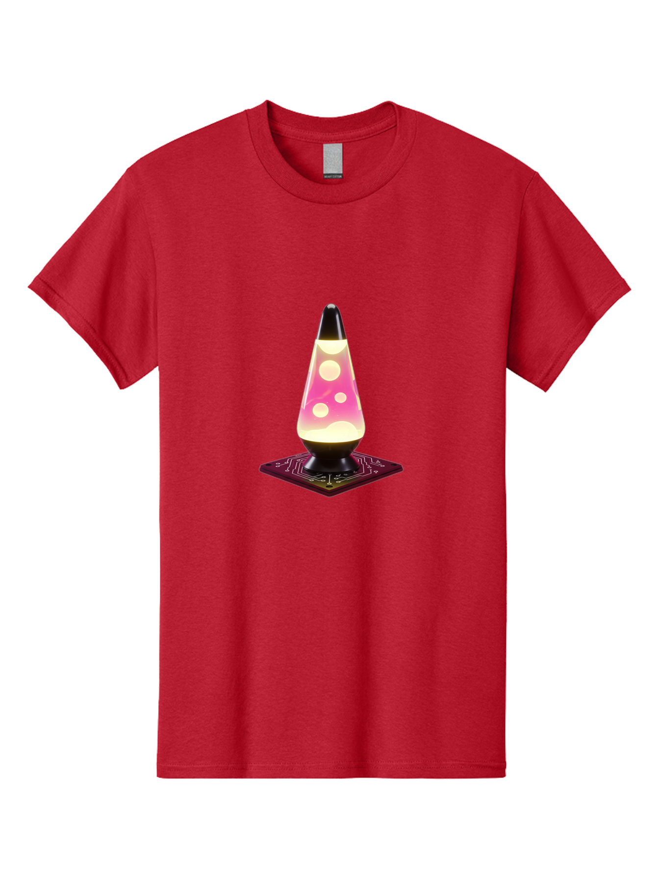 Lava-Lamp-Circuit-Board Mens Graphic Tee, 100% Cotton, Casual Summer Wear