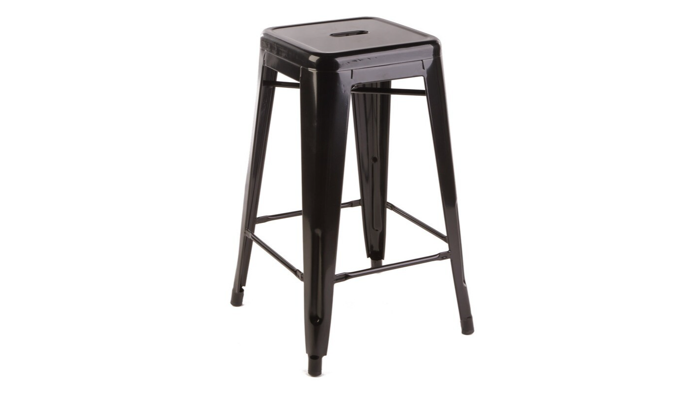 Barstool Tolix Antique Black Backless