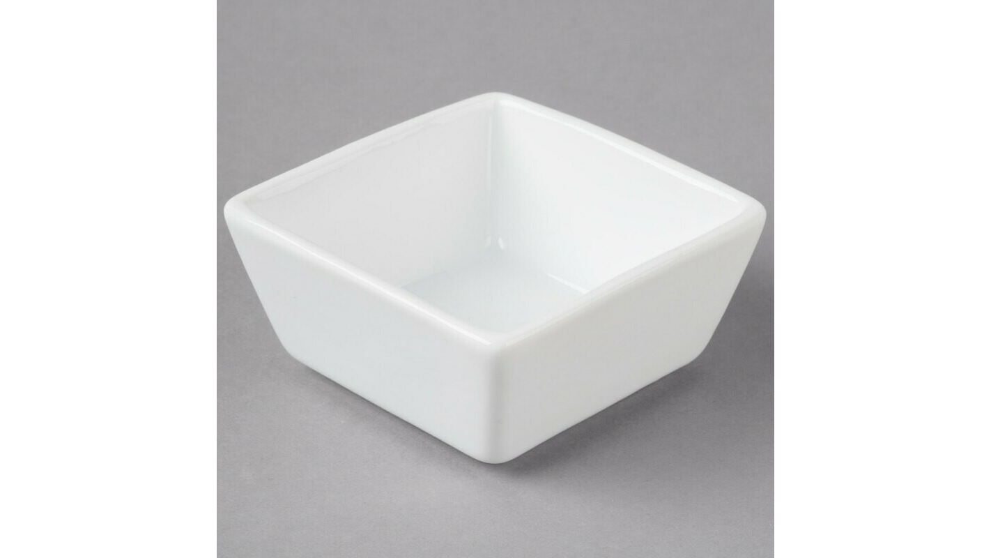 Square Tasting Bowl White 4 Oz.