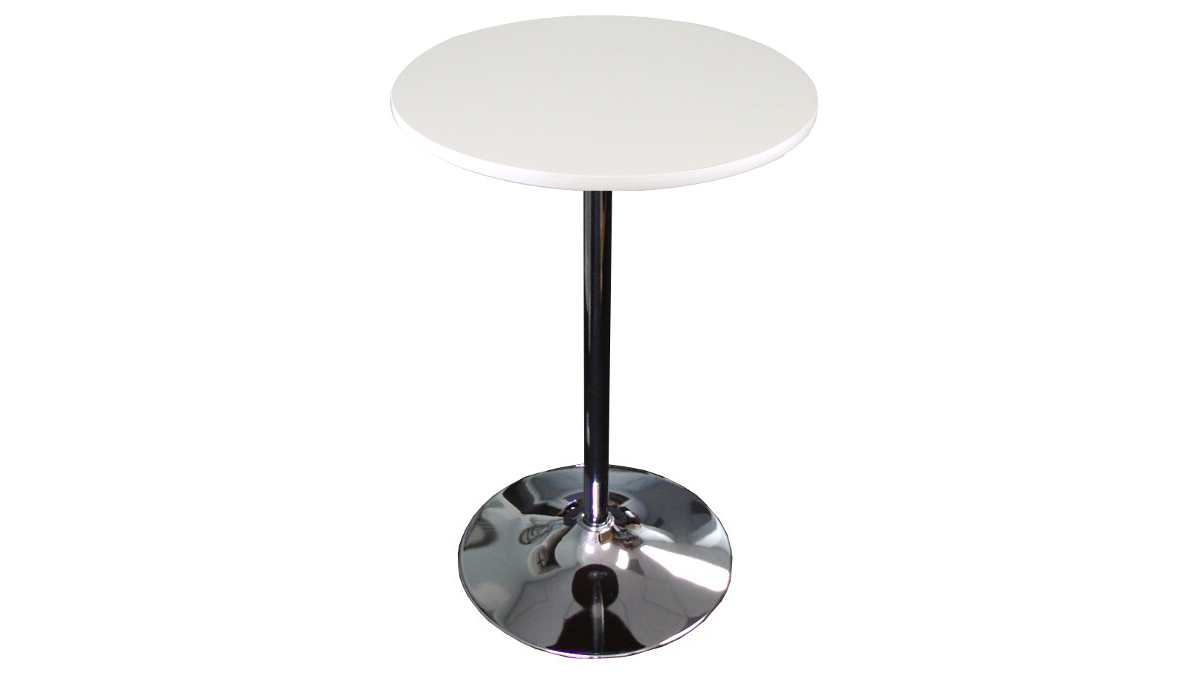 30″ Round Cocktail Top WHITE 30″ High