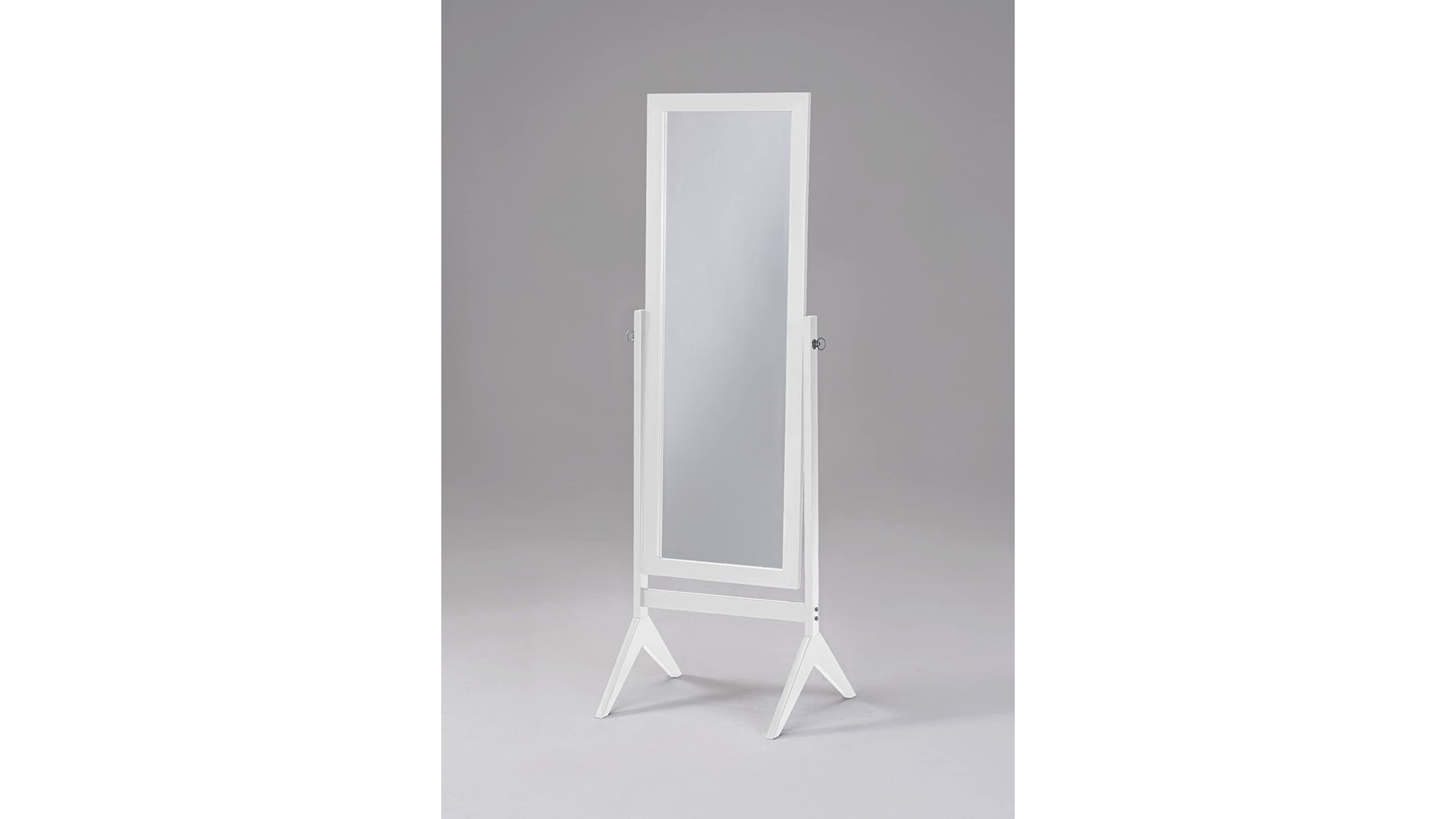 White Finish Wooden Floor Mirror 18″ x 58″