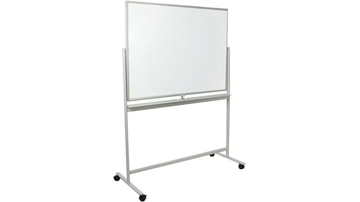 Double Sided Whiteboard on Wheels – White Board 48″ x 36″