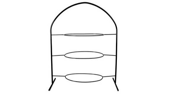 Wrought Iron Oval 3 Tier Stand