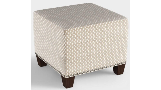 Brown Pattern Ottoman 19″ W