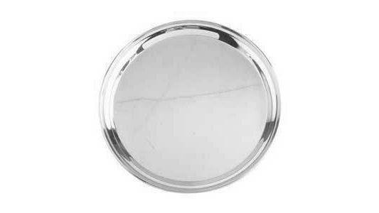 Stainless Catering Round Tray 12″