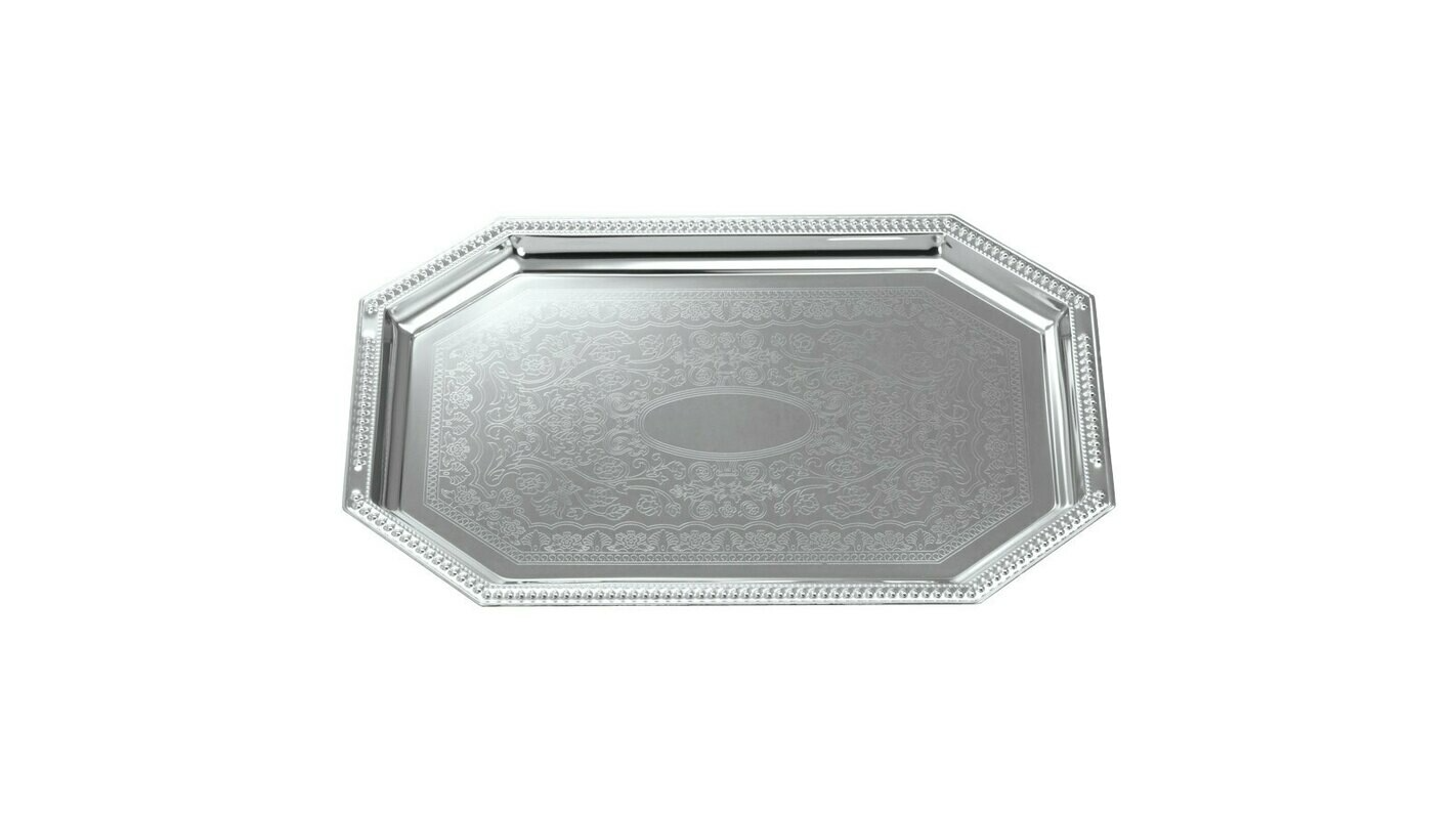 Stainless Octagon Tray 10″ X 17″