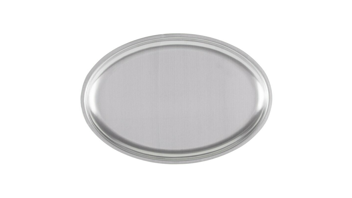Stainless Trim Oval Tray Silver 11″ X 15″