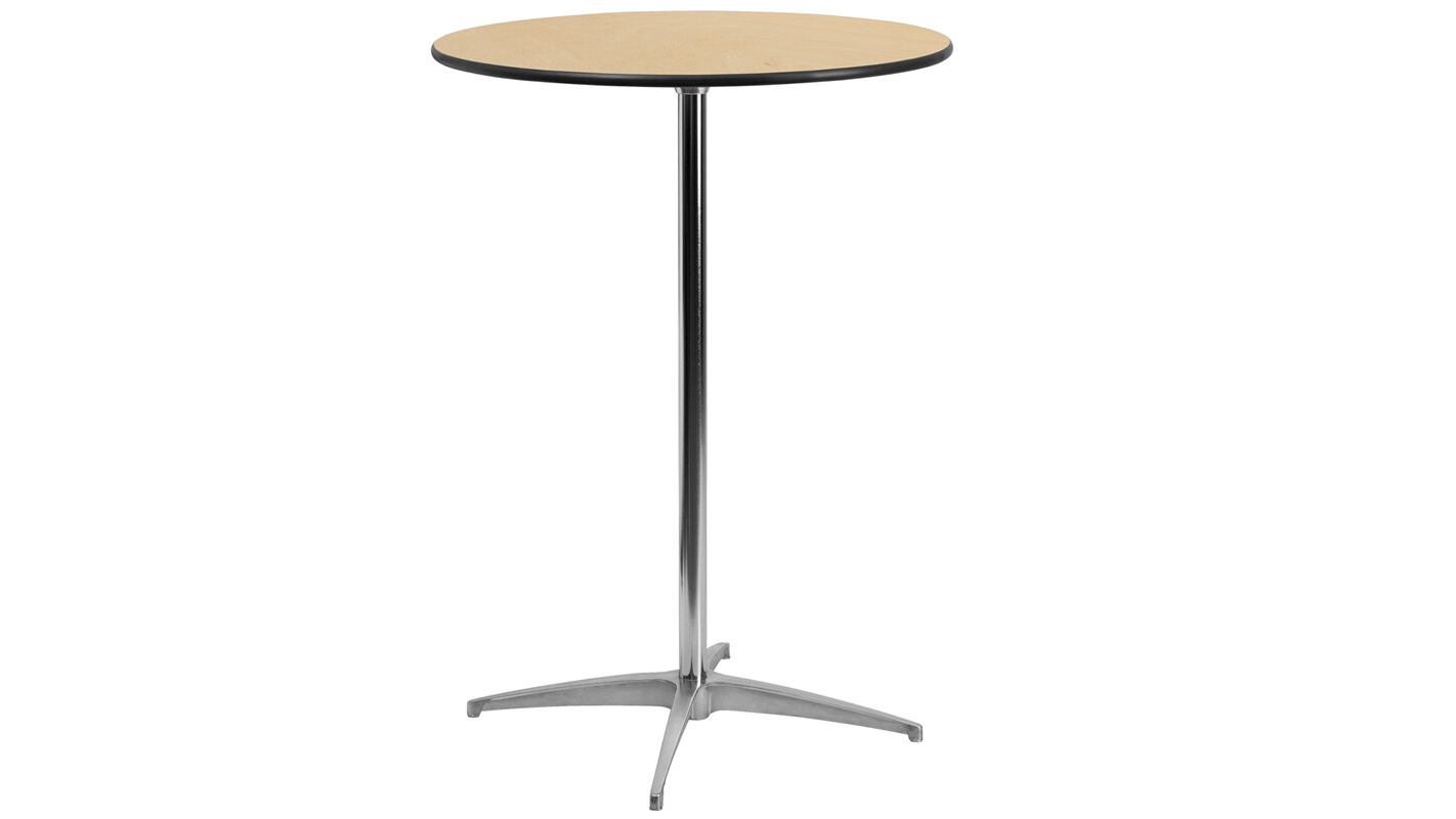 30″ Round Cocktail Table CHROME 30″ POLE