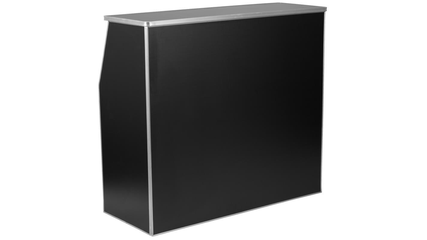Folding Black Laminate Finish with Aluminum Trim 4′