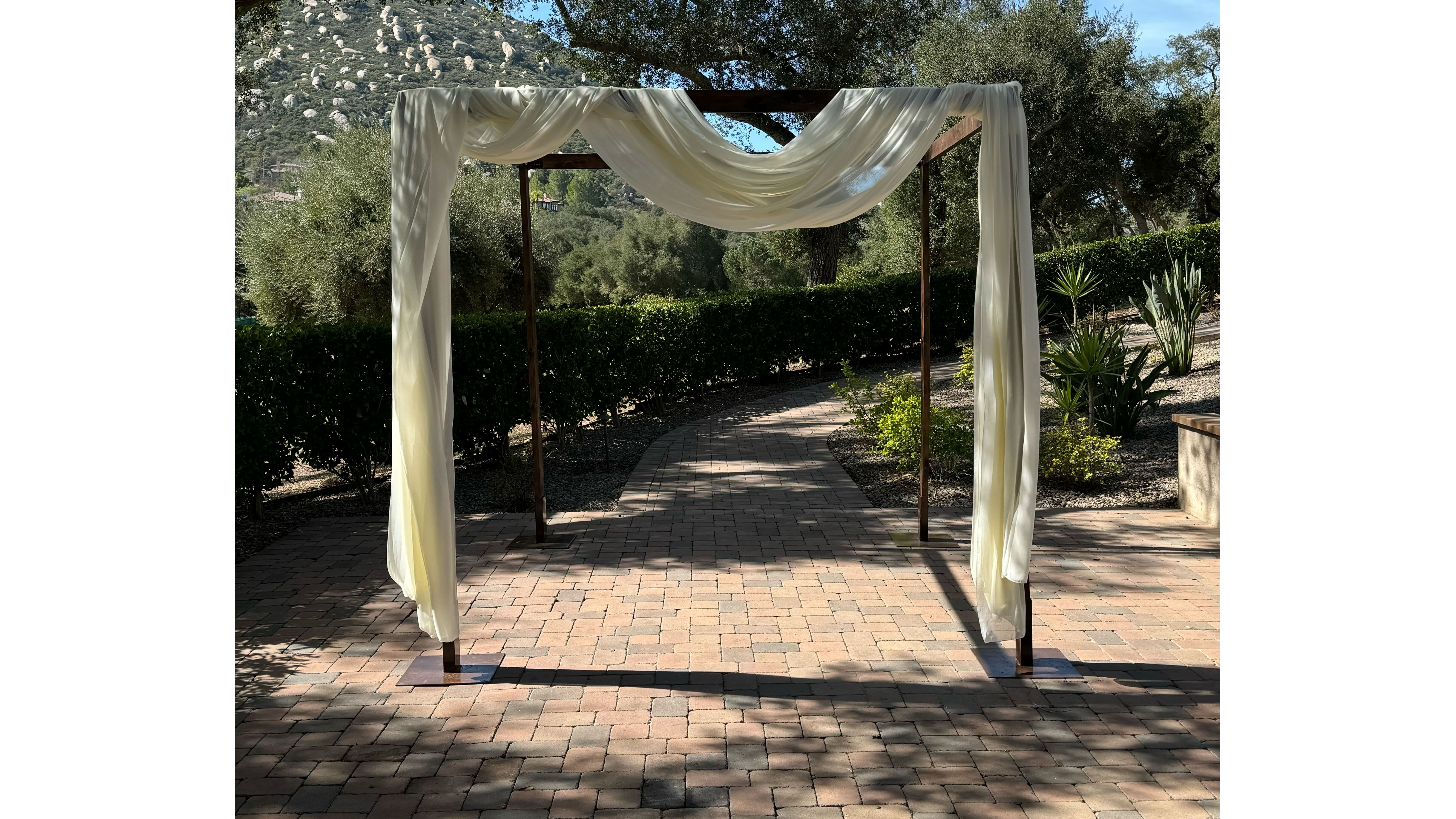 Wooden Arch Draping