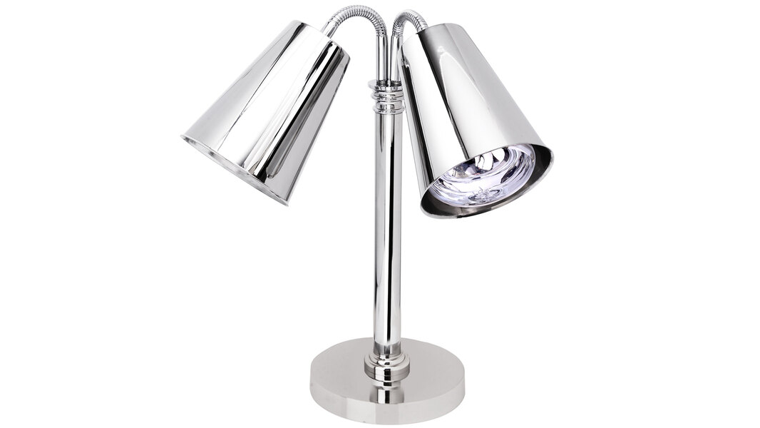 Silver Double Arm 33″ Heat Lamp