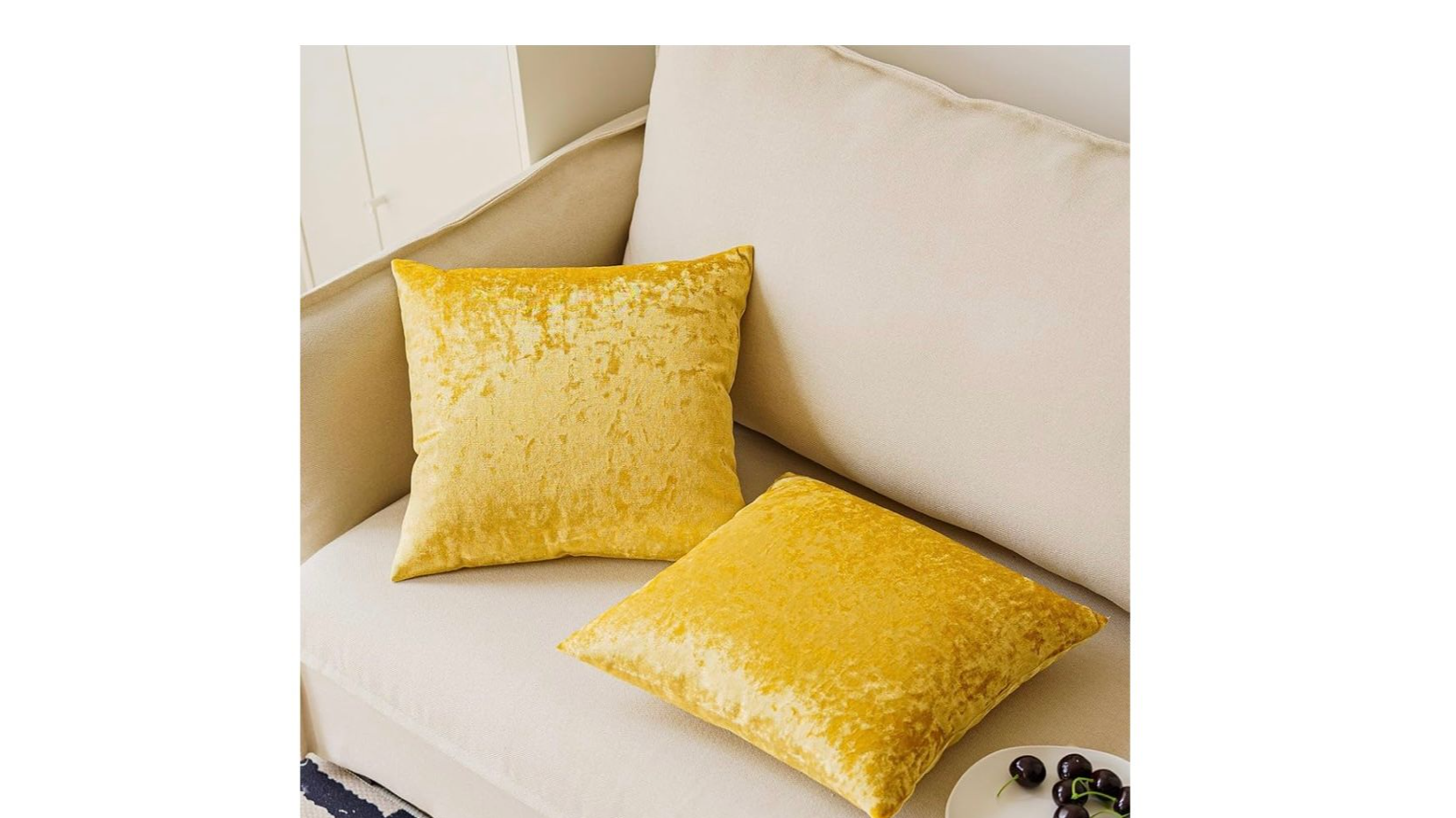 Gold Velvet Throw Pillow 18″ – Set of 2
