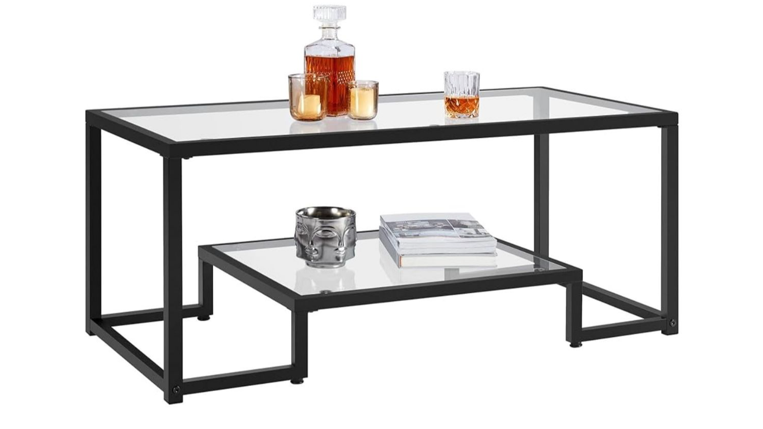 Glass Coffee Table Black Frame