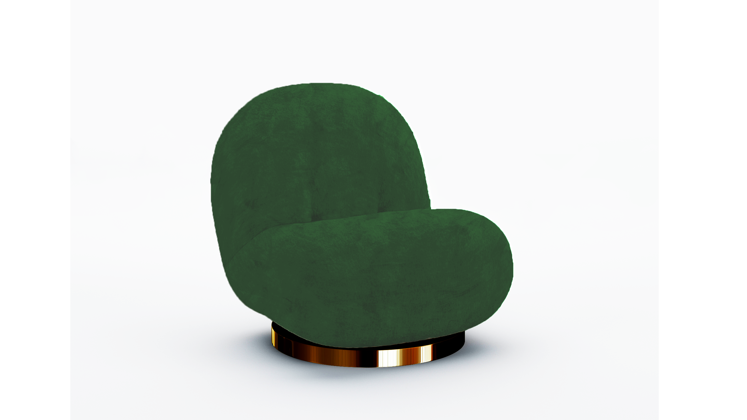 Pearl Chair Polished Gold Frame – Emerald Velvet