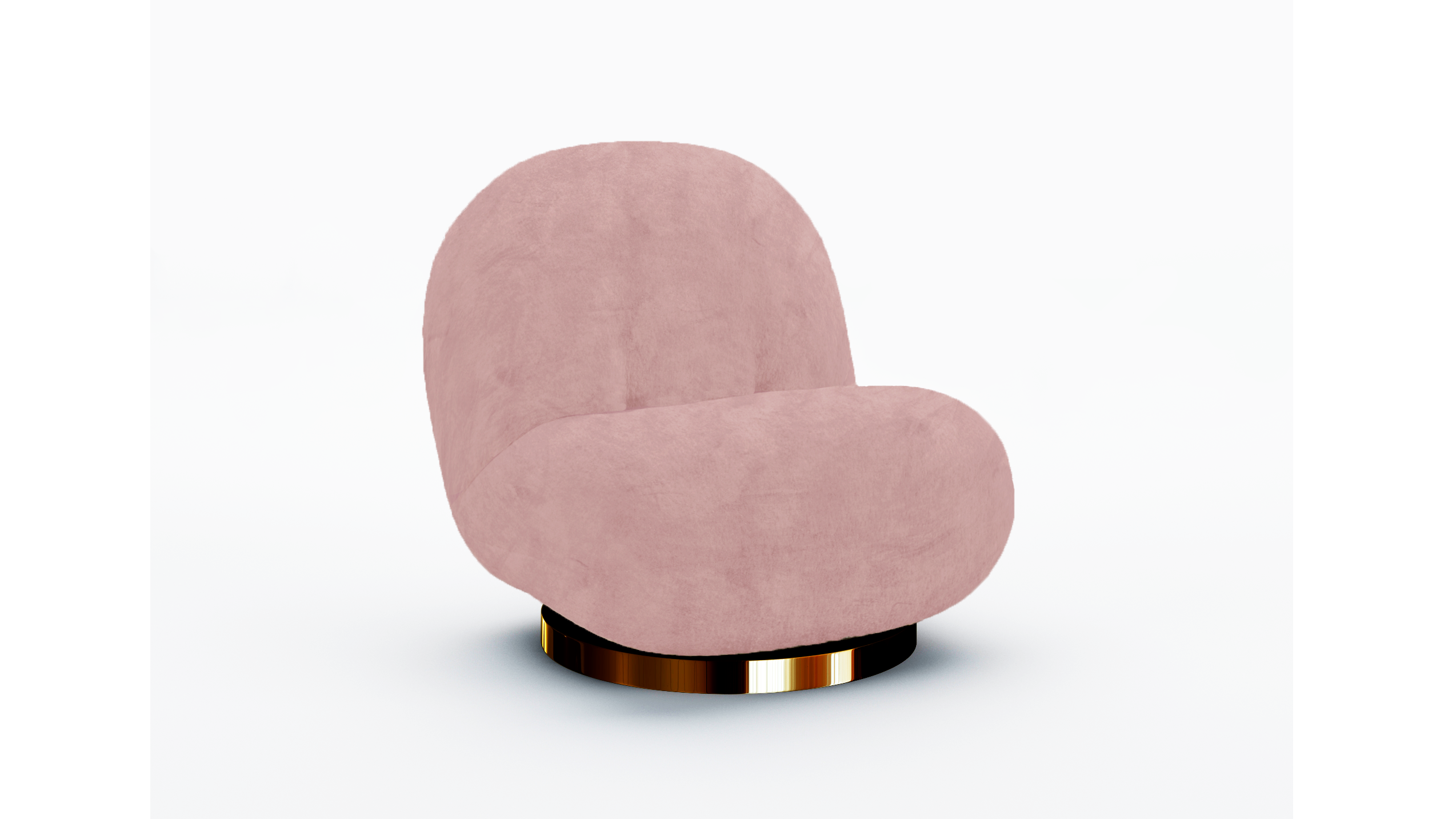 Pearl Chair Polished Gold Frame – Dusty Rose Velvet