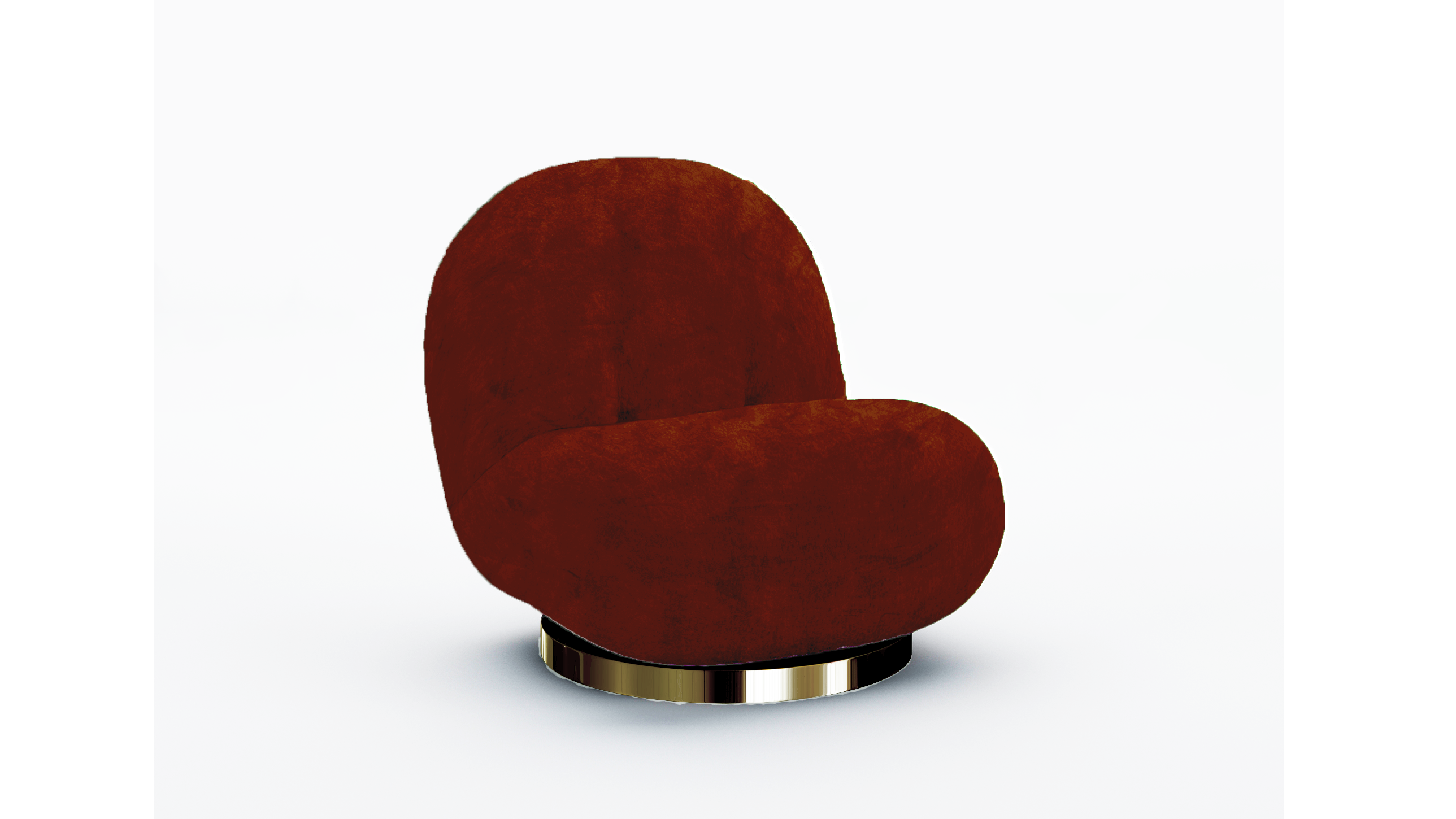 Pearl Chair Polished Gold Frame – Crimson Velvet