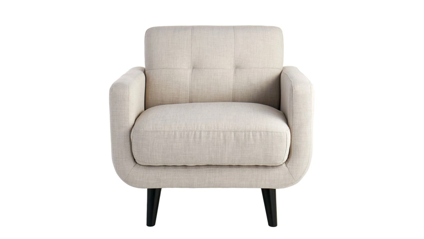 Crosby Taupe Tufted Back Accent Chair