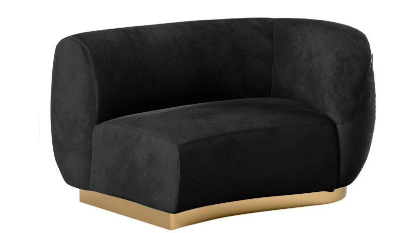 Colette Cascade Left Gold Base – Black Velvet
