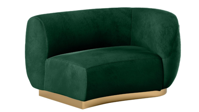 Colette Cascade Left Gold Base – Emerald Velvet