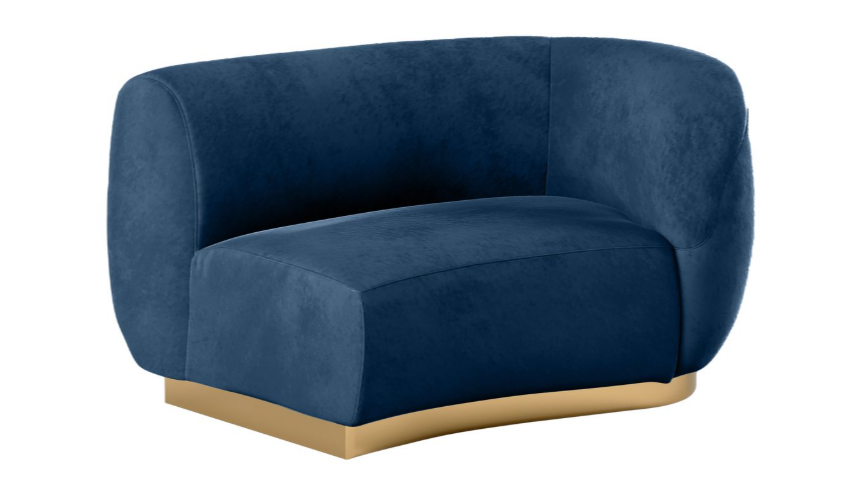 Colette Cascade Left Gold Base – Sapphire Velvet