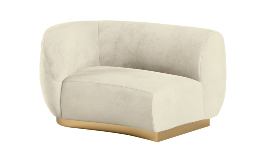 Colette Cascade Right Gold Base – Ivory Velvet