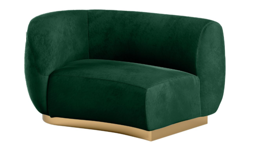 Colette Cascade Right Gold Base – Emerald Velvet