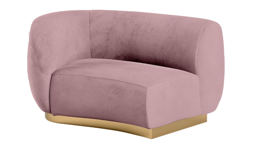 Colette Cascade Right Gold Base – Dusty Rose Velvet