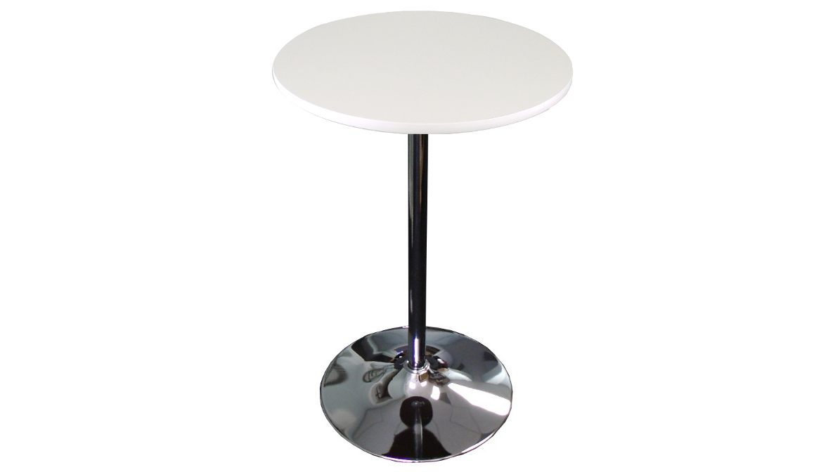 30 Round Cocktail WHITE Table 42 High
