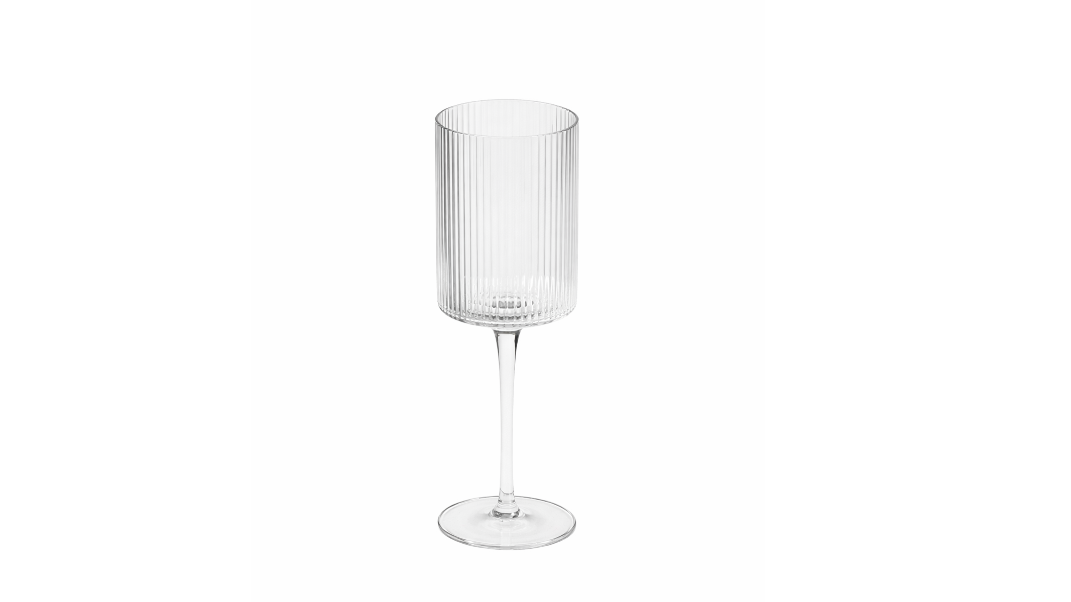 Malibu Ribbed Wine Glass 11 oz. – Clear