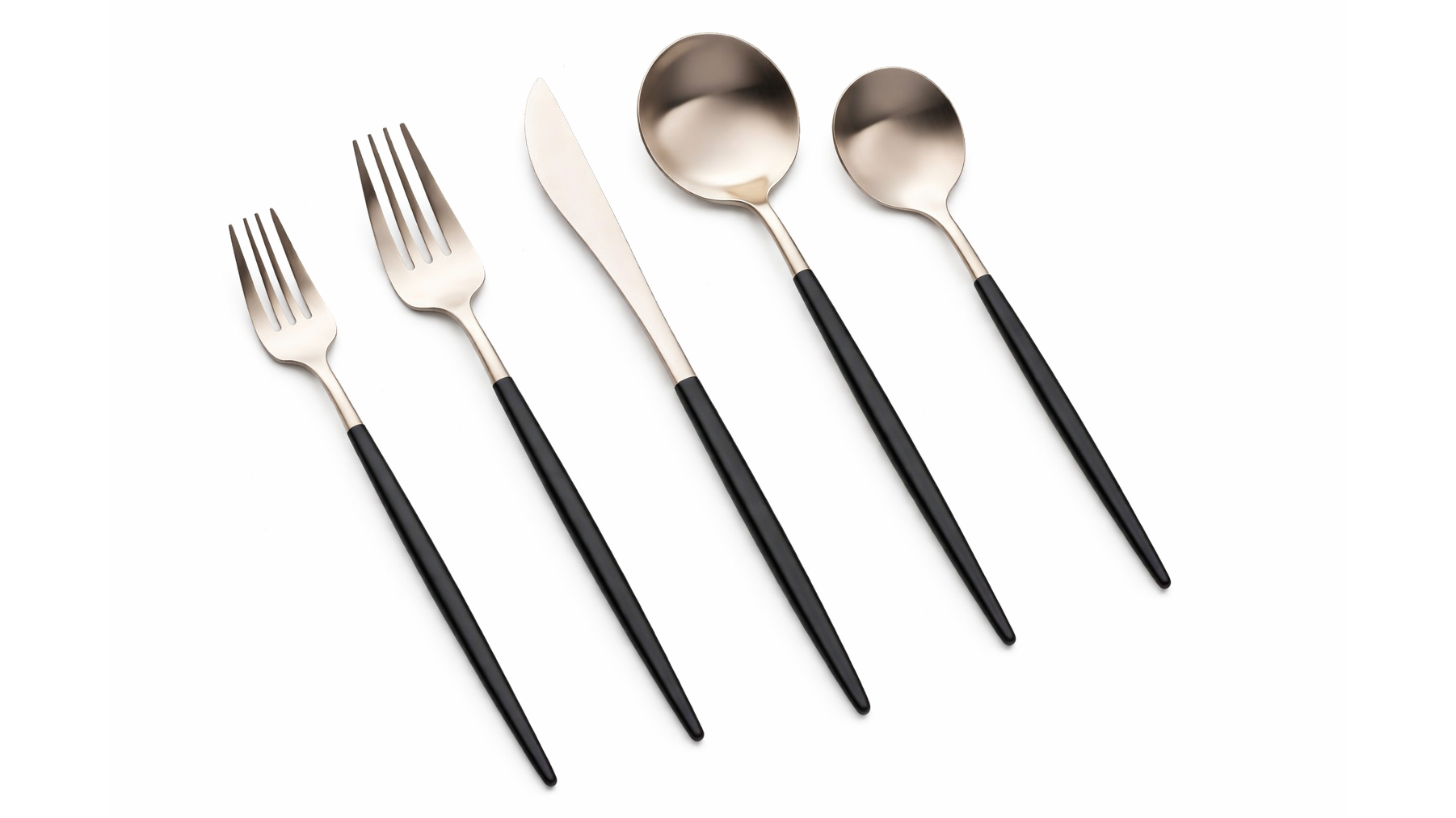 Vera SILVER Black Handle Dinner Fork (Pack of 10)