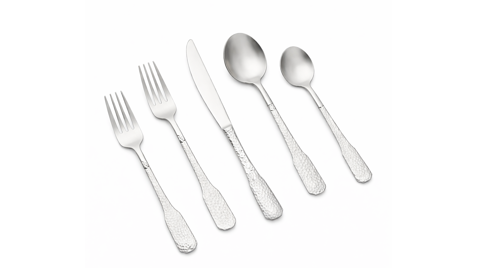 Hammered Silver Dinner Fork 18/10 (Pack of 10)