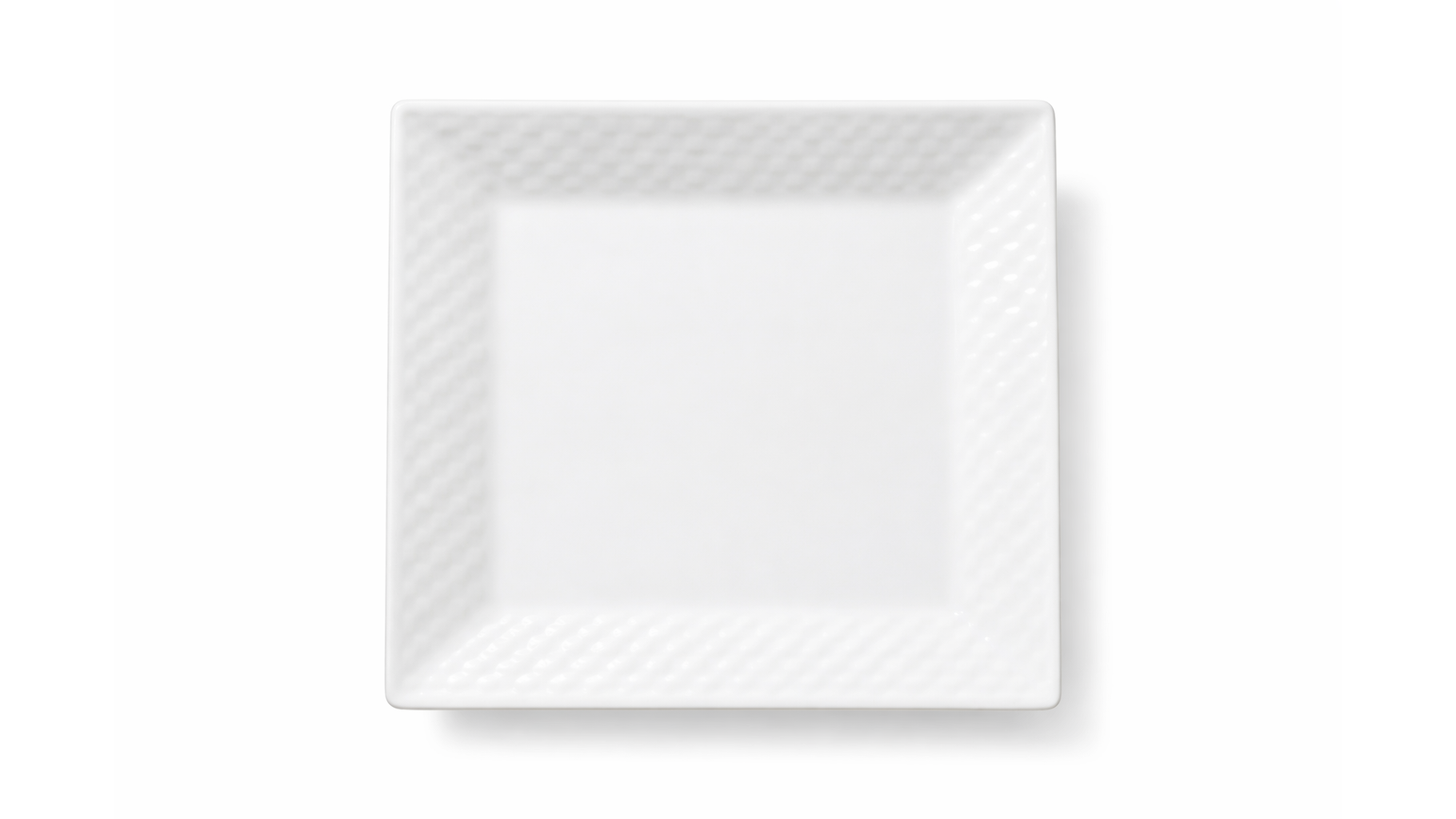 Basketweave WHITE Square Dinner Plate 10″ (Pack of 10)