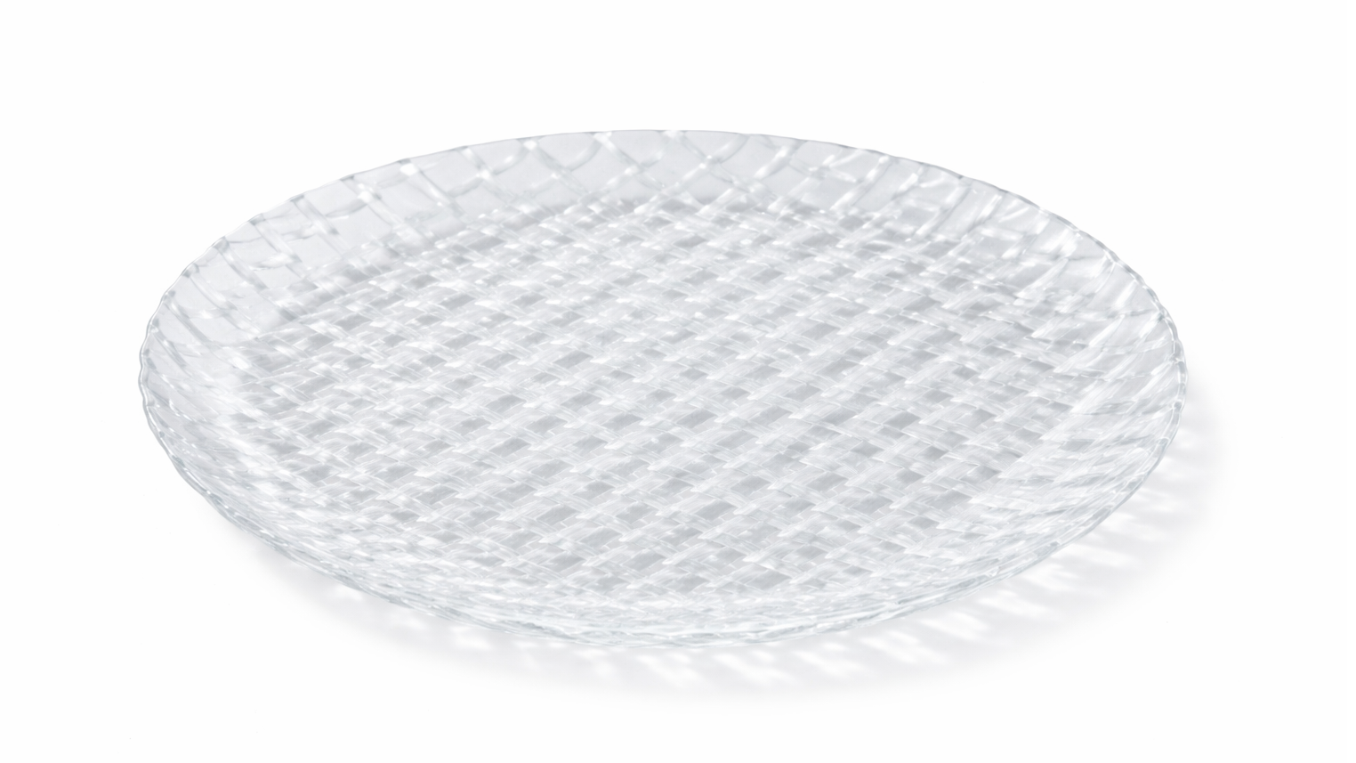 Basketweave GLASS Dinner Plate 11″ (Pack of 10)