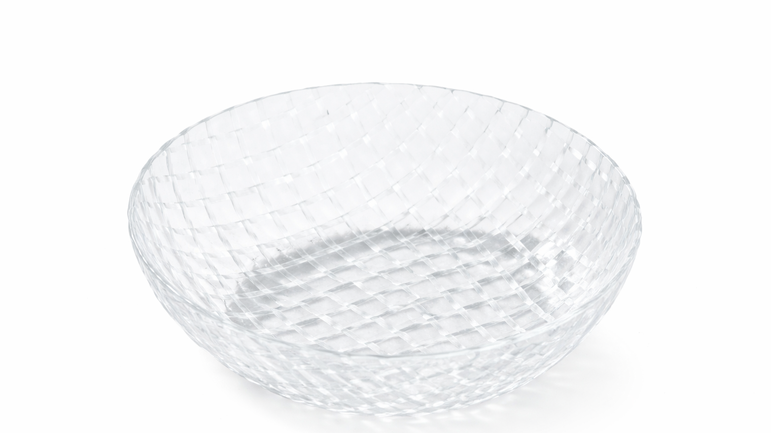 Basketweave Glass Bowl 20 oz. (Pack of 10)
