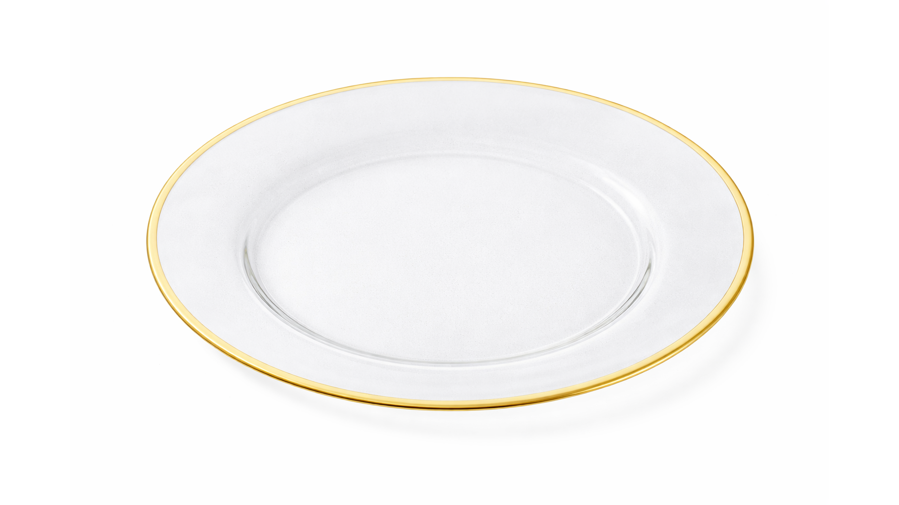 Glass Gold Rim Salad Plate 8.5″ (Pack of 10)