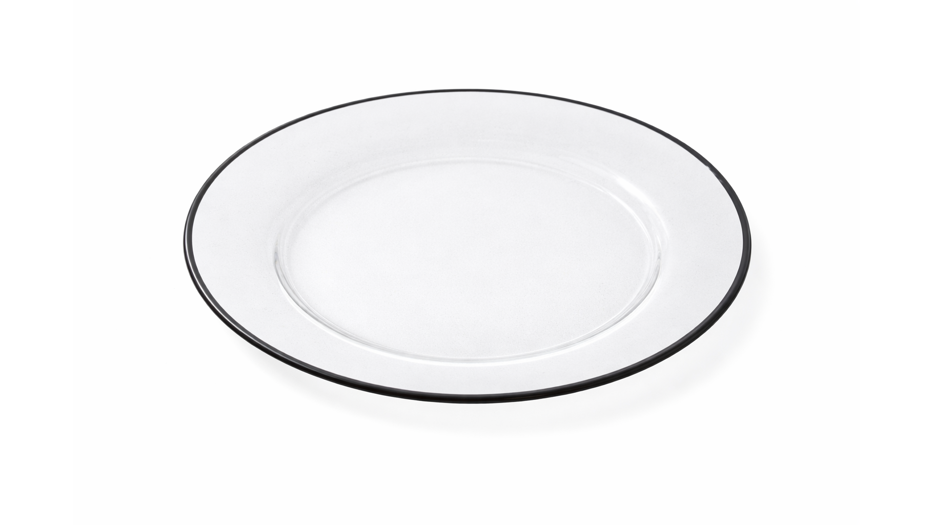 Glass Black Rim Salad Plate 8.5″ (Pack of 10)