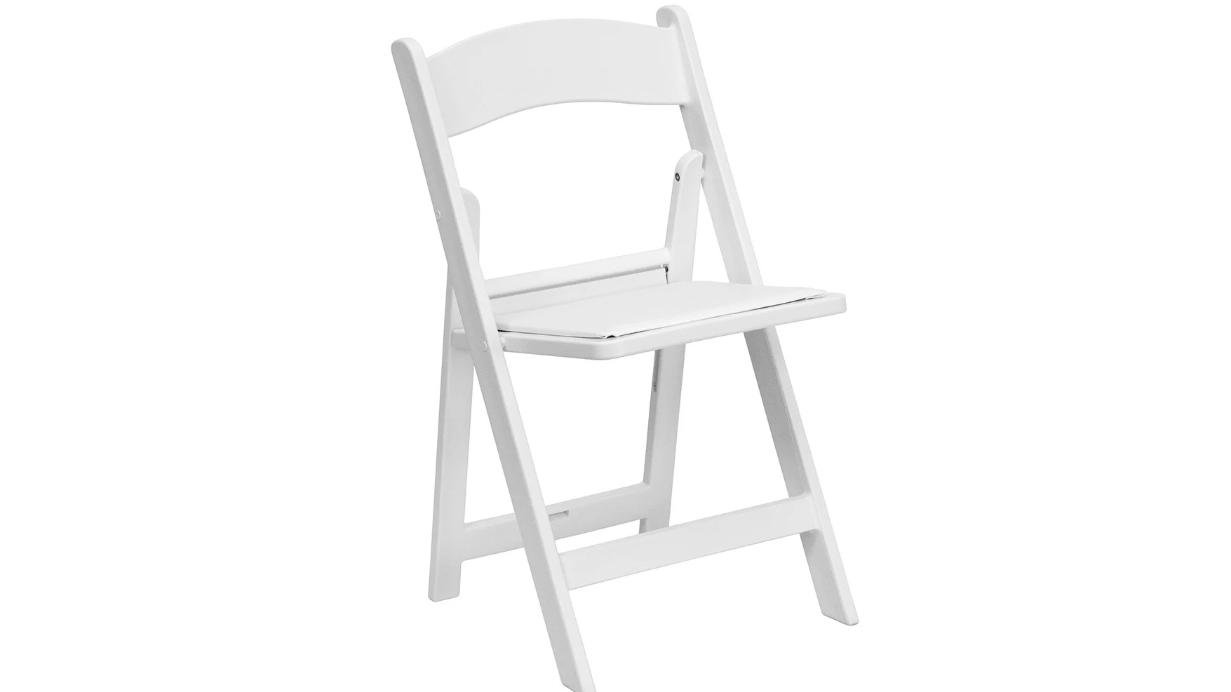 White Resin Folding Chair with Pad (N)