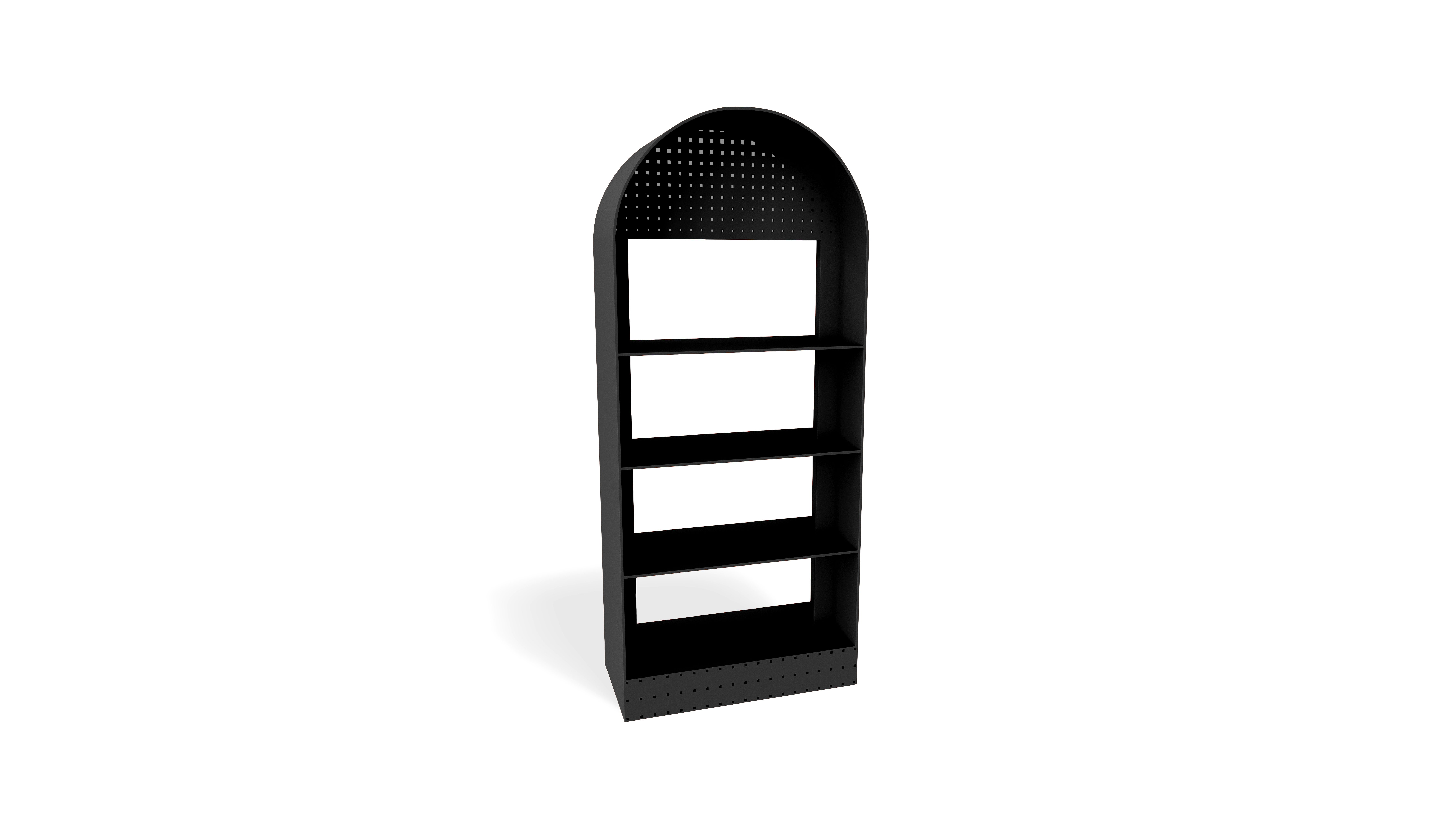 Arch Black Bar Back – Black Shelves