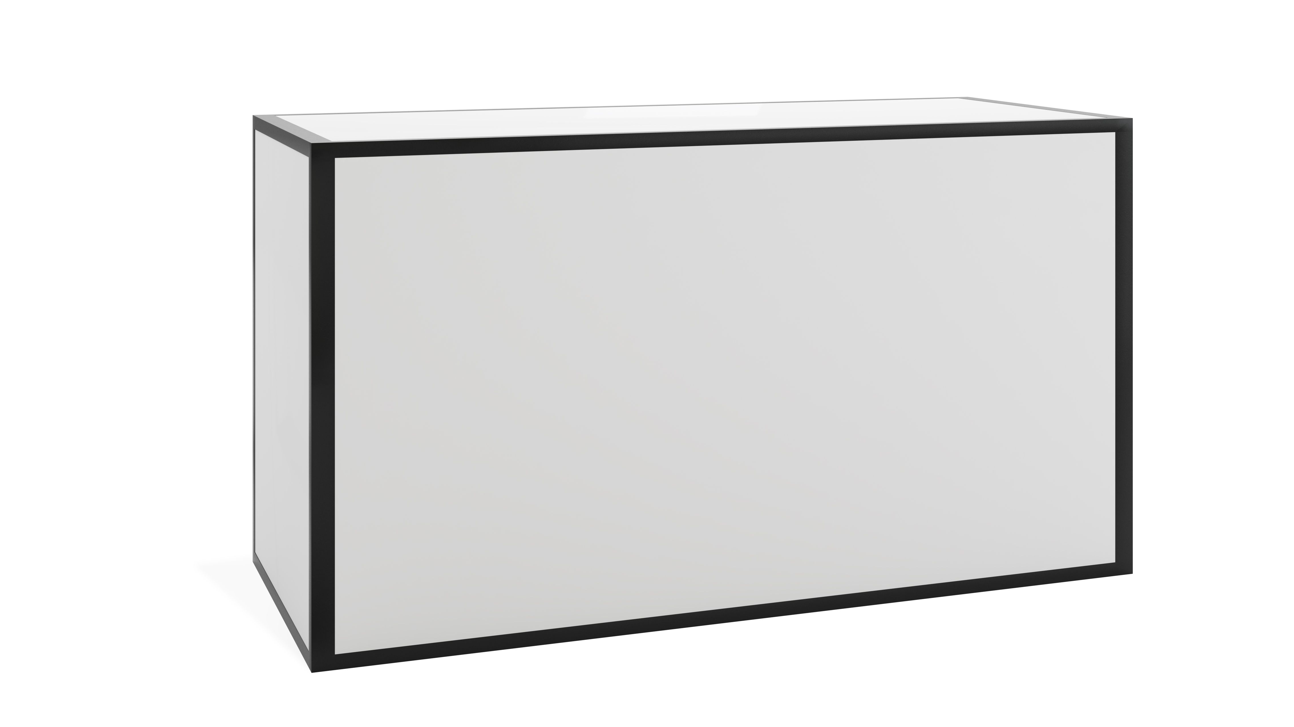 Avenue Powder Black Frame – White Insert Bar 6′