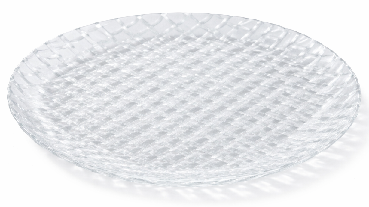 Basketweave GLASS Salad Plate 8.5″ (Pack of 10)