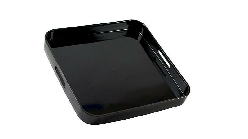 Black Lacquer Tray Square 13.5″