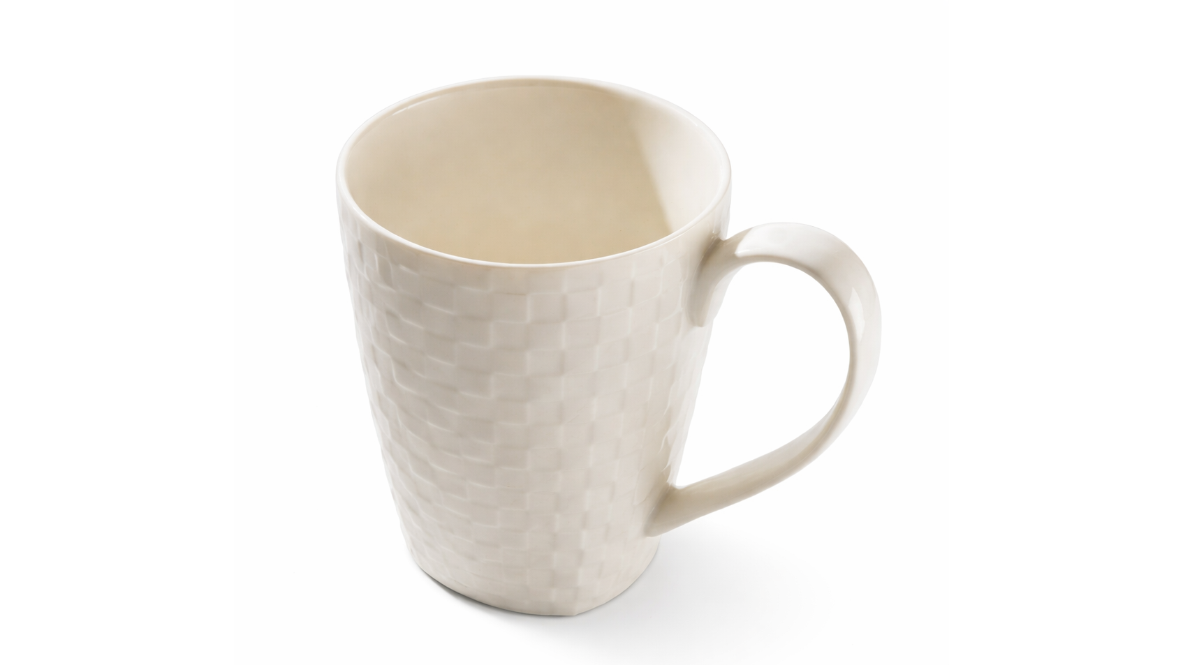 Basketweave White Mug 6 Oz. (Pack of 16)